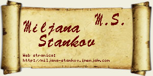 Miljana Stankov vizit kartica